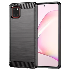   Techsuit - Carbon szilikon tok - Samsung Galaxy Note 10 Lite - Fekete