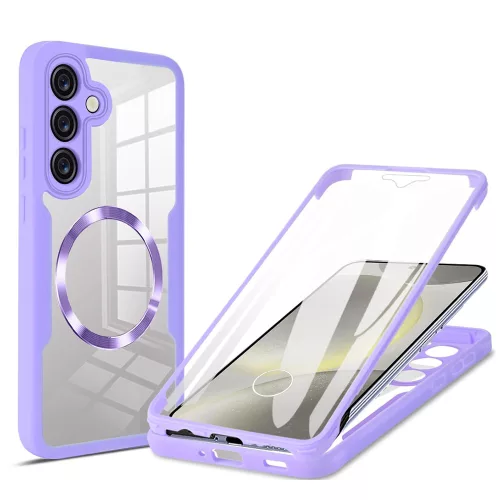 Techsuit - ColorVerse 360 MagSafe tok kijelzővédővel - Samsung Galaxy S25 Plus - Lila