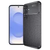 Techsuit - CarbonFiber szilikon tok - Samsung Galaxy S25 - Fekete