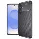Techsuit - CarbonFiber szilikon tok - Samsung Galaxy S25 - Fekete