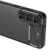 Techsuit - CarbonFiber szilikon tok - Samsung Galaxy S25 - Fekete