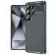 Techsuit - CarbonFiber szilikon tok - Samsung Galaxy S25 Ultra - Fekete