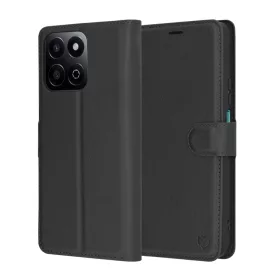   Techsuit - Leather Folio kinyitható tok - Honor 200 Smart / X7c - Fekete