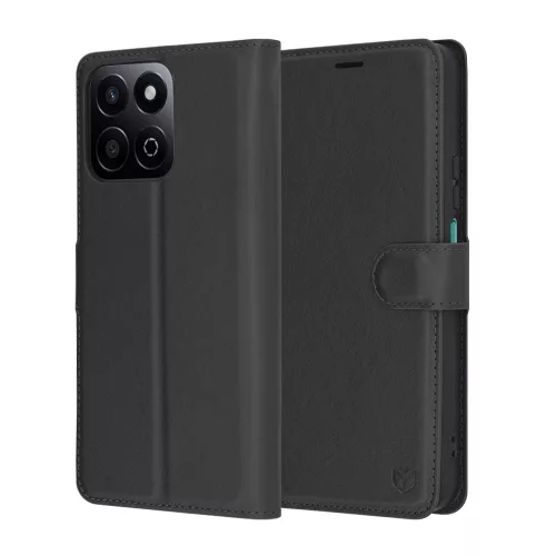 Techsuit - Leather Folio kinyitható tok - Honor 200 Smart / X7c - Fekete