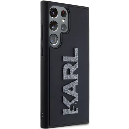 Karl Lagerfeld - 3D Design (KLHCS24L3DMBKCK) - Samsung Galaxy S24 Ultra - Rubber Glitter Logo