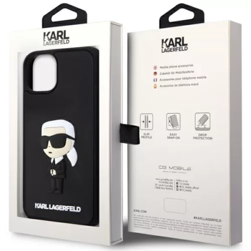 Karl Lagerfeld - 3D Design (KLHCP14M3DRKINK) - iPhone 14 Plus - Rubber Ikonik