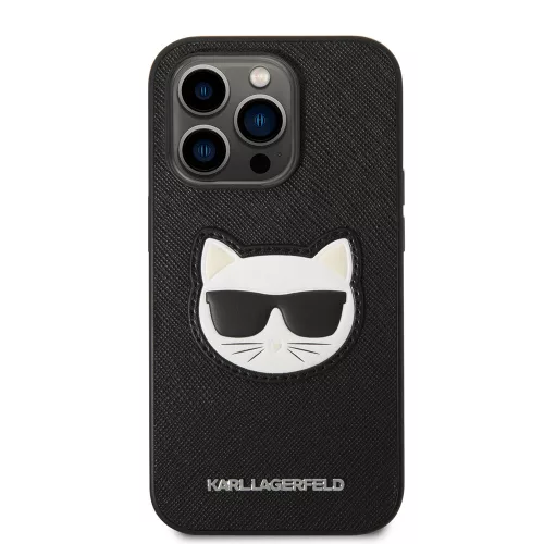Karl Lagerfeld - Saffiano (KLHCP14LSAPCHK) - iPhone 14 Pro - Choupette Head