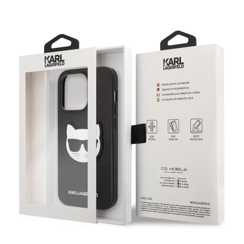 Karl Lagerfeld - Saffiano (KLHCP14LSAPCHK) - iPhone 14 Pro - Choupette Head