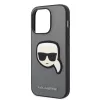 Karl Lagerfeld - Saffiano (KLHCP14LSAPKHG) - iPhone 14 Pro - Silver Karl's Head