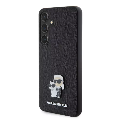 Karl Lagerfeld - Saffiano (KLHCS24MPSAKCMPK) - Samsung Galaxy S24 Plus - Karl&Choupette Metal Pin