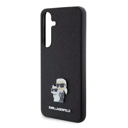 Karl Lagerfeld - Saffiano (KLHCS24MPSAKCMPK) - Samsung Galaxy S24 Plus - Karl&Choupette Metal Pin