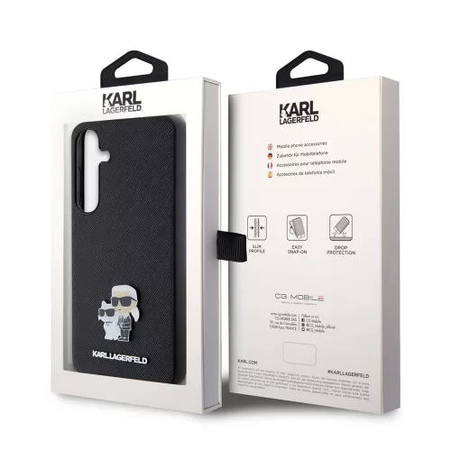 Karl Lagerfeld - Saffiano (KLHCS24MPSAKCMPK) - Samsung Galaxy S24 Plus - Karl&Choupette Metal Pin