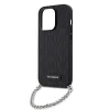 Karl Lagerfeld - Saffiano Monogram Chain (KLHCP14LSACKLHPK) - iPhone 14 Pro - Black