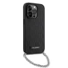 Karl Lagerfeld - Saffiano Monogram Chain (KLHCP14LSACKLHPK) - iPhone 14 Pro - Black