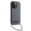 Karl Lagerfeld - Saffiano Monogram Chain (KLHCP14LSACKLHPG) - iPhone 14 Pro - Silver