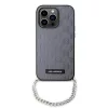 Karl Lagerfeld - Saffiano Monogram Chain (KLHCP14LSACKLHPG) - iPhone 14 Pro - Silver