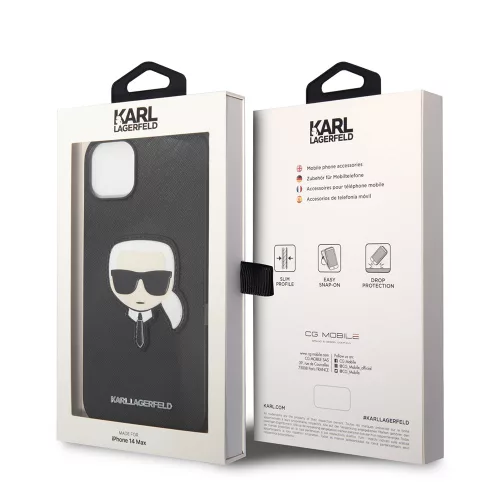 Karl Lagerfeld - Saffiano (KLHCP14MSAPKHK) - iPhone 14 Plus - Karl's Head