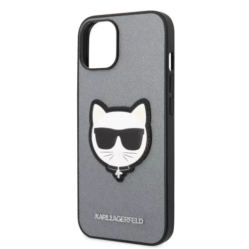 Karl Lagerfeld - Saffiano (KLHCP14MSAPCHG) - iPhone 14 Plus - Silver Choupette Head