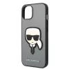 Karl Lagerfeld - Saffiano (KLHCP14MSAPKHG) - iPhone 14 Plus - Silver Karl's Head