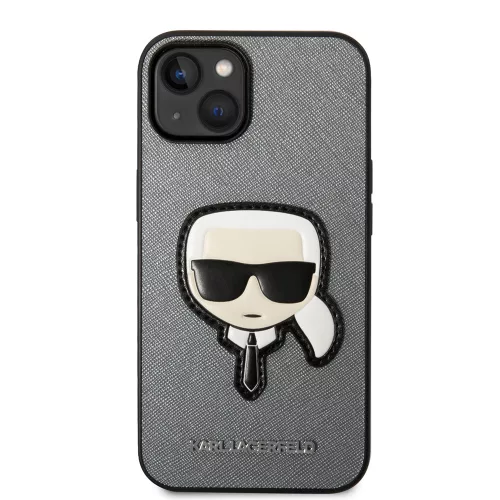 Karl Lagerfeld - Saffiano (KLHCP14MSAPKHG) - iPhone 14 Plus - Silver Karl's Head