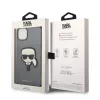 Karl Lagerfeld - Saffiano (KLHCP14MSAPKHG) - iPhone 14 Plus - Silver Karl's Head