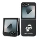 Karl Lagerfeld - Saffiano (KLHCZF6SAPKCNPK) - Samsung Galaxy Z Flip6 / Flip7 FE - Karl&Choupette Metal Pin