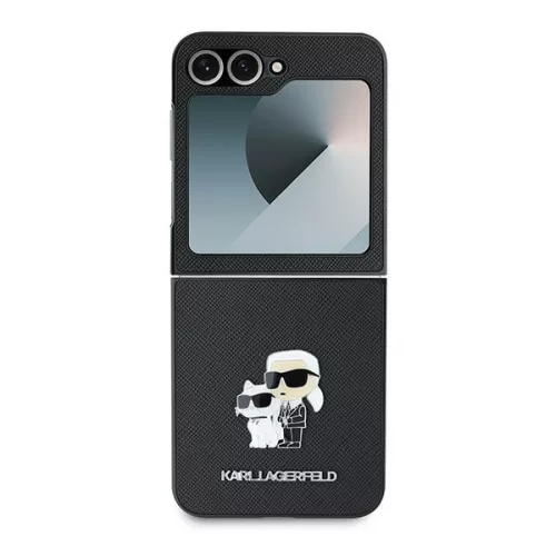 Karl Lagerfeld - Saffiano (KLHCZF6SAPKCNPK) - Samsung Galaxy Z Flip6 / Flip7 FE - Karl&Choupette Metal Pin