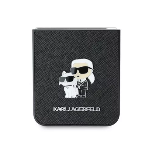 Karl Lagerfeld - Saffiano (KLHCZF6SAPKCNPK) - Samsung Galaxy Z Flip6 / Flip7 FE - Karl&Choupette Metal Pin
