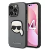Karl Lagerfeld - Saffiano (KLHCP14XSAPKHG) - iPhone 14 Pro Max - Silver Karl's Head