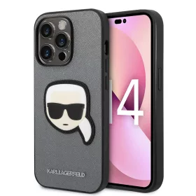   Karl Lagerfeld - Saffiano (KLHCP14XSAPKHG) - iPhone 14 Pro Max - Silver Karl's Head