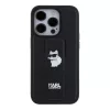 Karl Lagerfeld - Saffiano Gripstand (KLHCP15LGSACHPK) - iPhone 15 Pro - Choupette Pins
