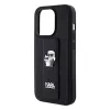Karl Lagerfeld - Saffiano Gripstand (KLHCP15LGSAKCPK) - iPhone 15 Pro - Karl&Choupette Pins
