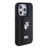 Karl Lagerfeld - Saffiano Gripstand (KLHCP15LGSAKCPK) - iPhone 15 Pro - Karl&Choupette Pins