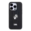 Karl Lagerfeld - Saffiano Gripstand (KLHCP15LGSAKCPK) - iPhone 15 Pro - Karl&Choupette Pins
