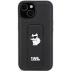 Karl Lagerfeld - Saffiano Gripstand (KLHCP15MGSACHPK) - iPhone 15 Plus - Choupette Pins