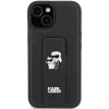 Karl Lagerfeld - Saffiano Gripstand (KLHCP15MGSAKCPK) - iPhone 15 Plus - Karl&Choupette Pins