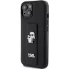 Karl Lagerfeld - Saffiano Gripstand (KLHCP15MGSAKCPK) - iPhone 15 Plus - Karl&Choupette Pins