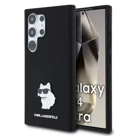   Karl Lagerfeld - Silicone (KLHCS24LSMHCNPK) - Samsung Galaxy S24 Ultra - Choupette Metal Pin