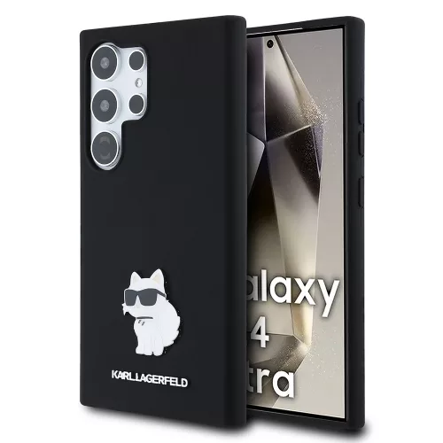 Karl Lagerfeld - Silicone (KLHCS24LSMHCNPK) - Samsung Galaxy S24 Ultra - Choupette Metal Pin