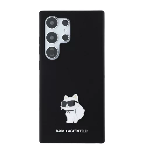 Karl Lagerfeld - Silicone (KLHCS24LSMHCNPK) - Samsung Galaxy S24 Ultra - Choupette Metal Pin