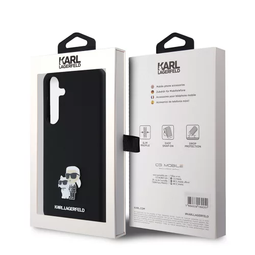 Karl Lagerfeld - Silicone (KLHCS24MSMHKCNPK) - Samsung Galaxy S24 Plus - Karl&Choupette Metal Pin