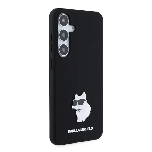Karl Lagerfeld - Silicone (KLHCS24MSMHCNPK) - Samsung Galaxy S24 Plus - Choupette Metal Pin