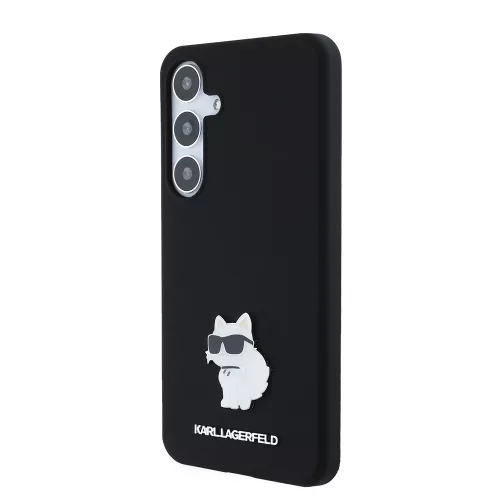 Karl Lagerfeld - Silicone (KLHCS24MSMHCNPK) - Samsung Galaxy S24 Plus - Choupette Metal Pin
