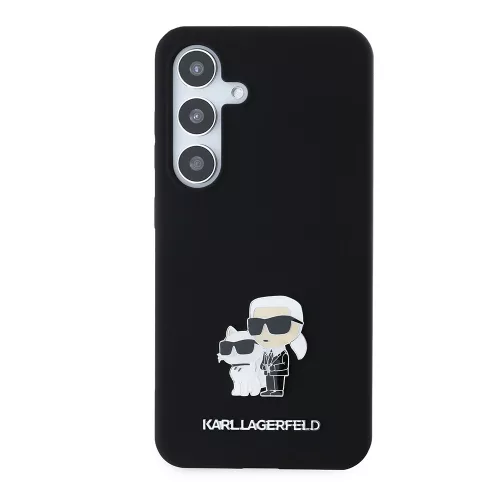 Karl Lagerfeld - Silicone (KLHCS24SSMHKCNPK) - Samsung Galaxy S24 - Karl&Choupette Metal Pin