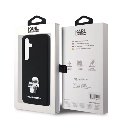 Karl Lagerfeld - Silicone (KLHCS24SSMHKCNPK) - Samsung Galaxy S24 - Karl&Choupette Metal Pin