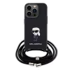 Karl Lagerfeld - Saffiano Crossbody (KLHCP15LSASKNPSK) - iPhone 15 Pro - Monogram Metal Pin Karl