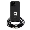 Karl Lagerfeld - Saffiano Crossbody (KLHCP15SSASKNPSK) - iPhone 15 - Monogram Metal Pin Karl