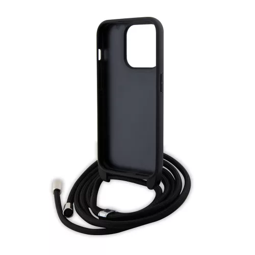 Karl Lagerfeld - Saffiano Crossbody (KLHCP15LSAKCPSK) - iPhone 15 Pro - Metal Pin Karl&Choupette