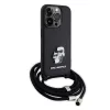Karl Lagerfeld - Saffiano Crossbody (KLHCP15LSAKCPSK) - iPhone 15 Pro - Metal Pin Karl&Choupette