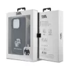 Karl Lagerfeld - Saffiano Crossbody (KLHCP15LSAKCPSK) - iPhone 15 Pro - Metal Pin Karl&Choupette